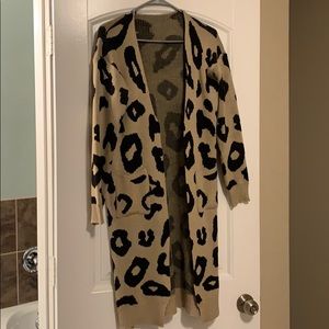 Leopard long cardigan